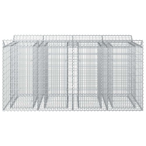 Габиона повдигнато легло 2 pcs Сребристо