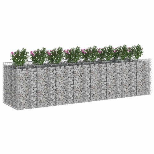 Габиона повдигнато легло 4 pcs Сребристо