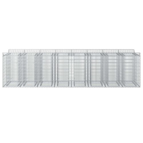 Габиона повдигнато легло 4 pcs Сребристо