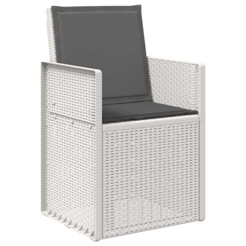 Комплект за хранене в градината 3 pcs Бяло и антрацит ПП