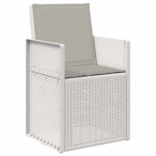 Комплект за хранене в градината 3 pcs Бяло и светлосиво ПП