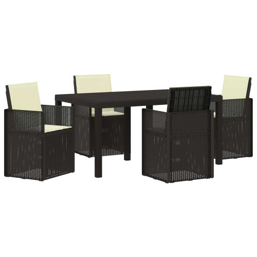 Комплект за хранене в градината 5 pcs Антрацит и кремаво ПП