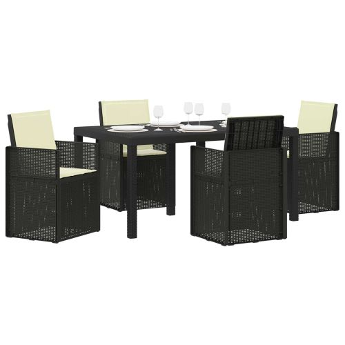 Комплект за хранене в градината 5 pcs Антрацит и кремаво ПП