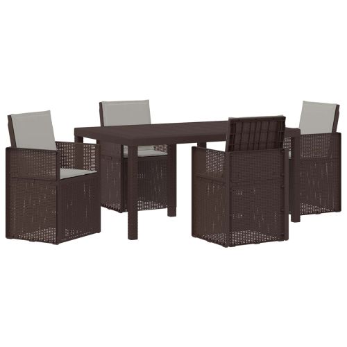 Комплект за хранене в градината 5 pcs Кафяво и светлосиво ПП