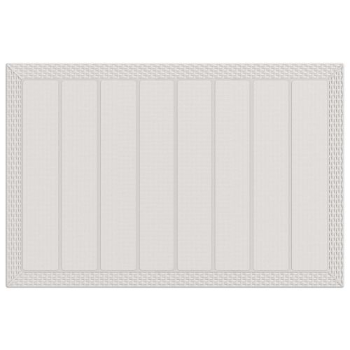 Комплект за хранене в градината 5 pcs Бяло и кремаво ПП