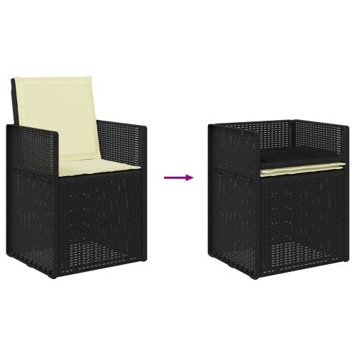 Комплект за хранене в градината 7 pcs Антрацит и кремаво ПП