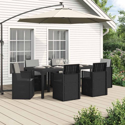 Комплект за хранене в градината 7 pcs Антрацит и Светлосиво ПП