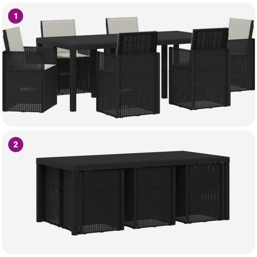 Комплект за хранене в градината 7 pcs Антрацит и Светлосиво ПП