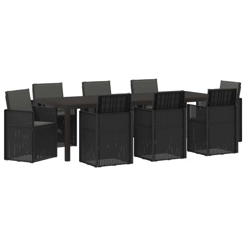 Комплект за хранене в градината с възглавница 9 pcs Антрацит ПП