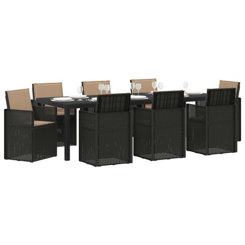 Комплект за хранене в градината 9 pcs Антрацит и таупе ПП