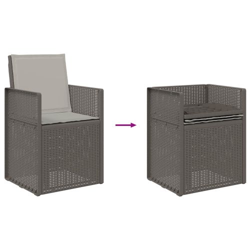 Комплект за хранене в градината 9 pcs Светлосиво ПП