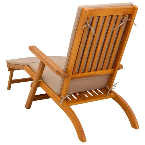 Сгъваем и reclining шезлонг Солидно акациево дърво