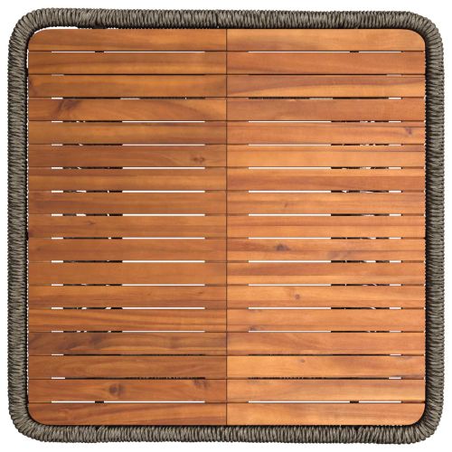 Комплект за хранене в градината 3 pcs Сив и тъмен сив полиратан