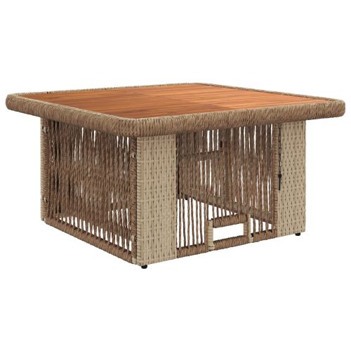 Комплект за хранене в градината 3 pcs Бежов и кремав полиратан