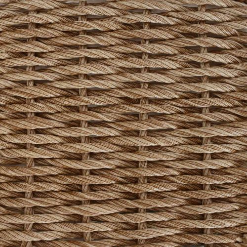 Комплект за хранене в градината 3 pcs Бежов и кремав полиратан