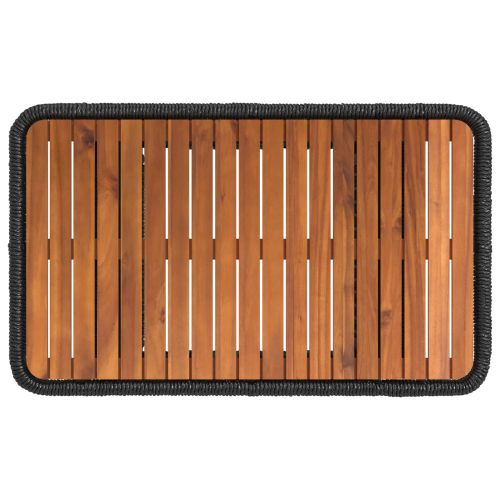 Комплект за хранене в градината 3 pcs Черен и кремав полиратан