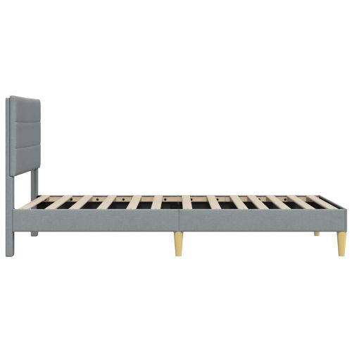 Рамка за легло с таблото Светлосиво 90 x 200 cm Текстил