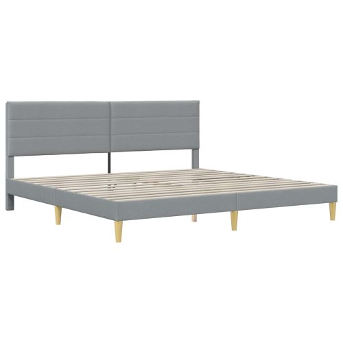 Рамка за легло с таблото Светлосиво 180 x 200 cm Текстил