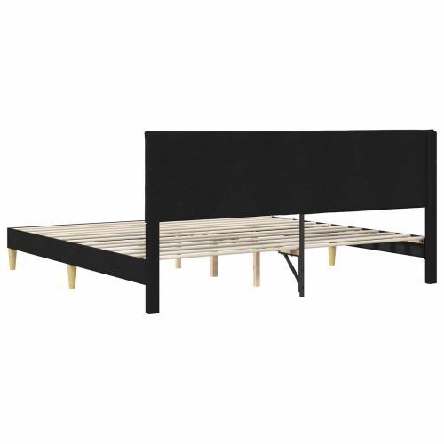Рамка за легло с таблото Черно 180 x 200 cm Текстил