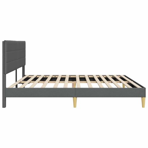 Рамка за легло с таблото Тъмносиво 200 x 200 cm Текстил