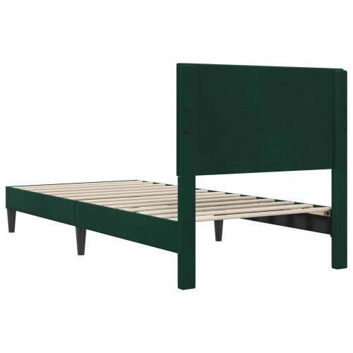 Рамка за легло с таблото Тъмнозелено 100 x 200 cm Кадифе