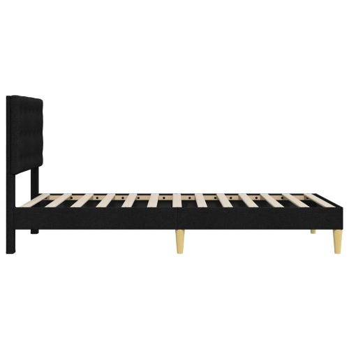 Рамка за легло с таблото Черно 90 x 200 cm Текстил