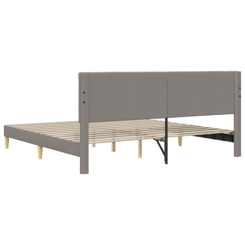 Рамка за легло с таблото Таупе 200 x 200 cm Текстил