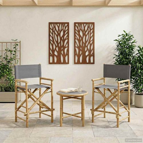 Сгъваем стол на директора 2 pcs Естествен 58 x 48 x 115 см