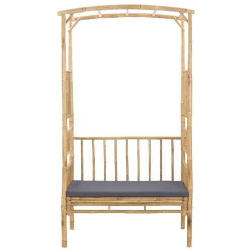 Градинска арка с пейка Естествен 115 x 50 x 205 см Бамбук