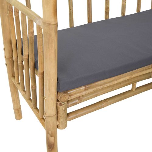 Градинска арка с пейка Естествен 115 x 50 x 205 см Бамбук