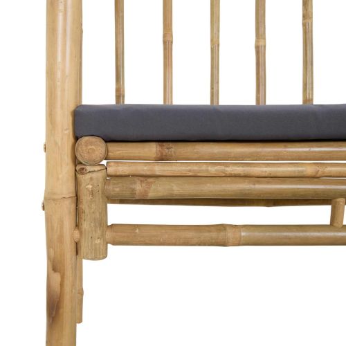 Градинска арка с пейка Естествен 115 x 50 x 205 см Бамбук