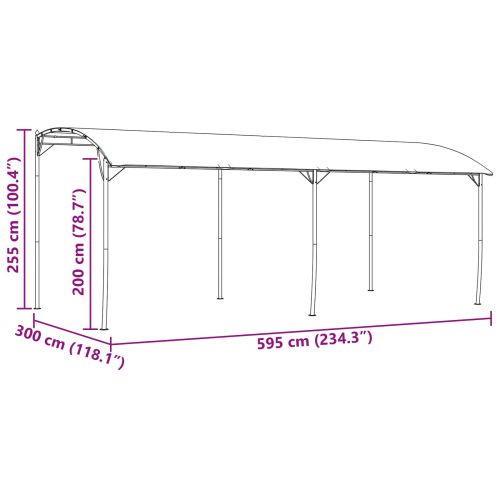 Шатра 6 x 3 x 2,55 m Зелено Тъкан и алуминий 180