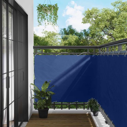 Балконен екран Синьо 110 x 500 cm Оксфордска тъкан