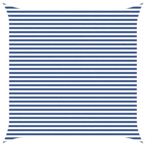 Слънчево платно за сянка Синьо и бяло 4,5 x 4,5 m