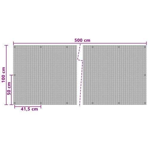 Балконен Екран с Окото Антрацит