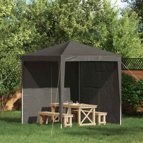 Стена на палатка за парти 2 pcs Антрацит 200 x 195 см