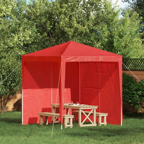 Стена на палатка за парти 2 pcs Червено 200 x 195 см