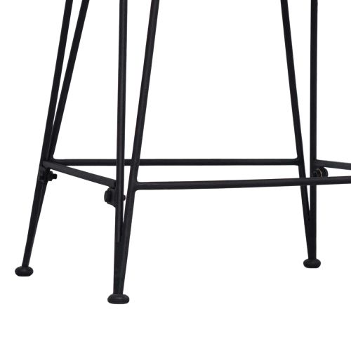 Бар стол 2 pcs Черно 44 x 54 x 96 см Ратан и стомана