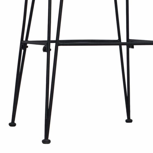 Бар стол 2 pcs Черно 44 x 55 x 109 см Ратан и стомана