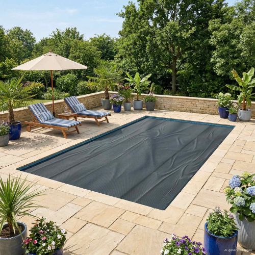 Покритие за басейн Изключително тежко Черно 300 x 200 cm ПЕ