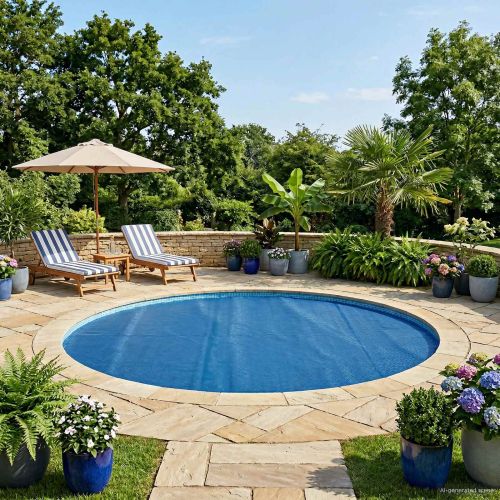 Покритие за басейн Изключително тежко Синьо 527 см ПЕ