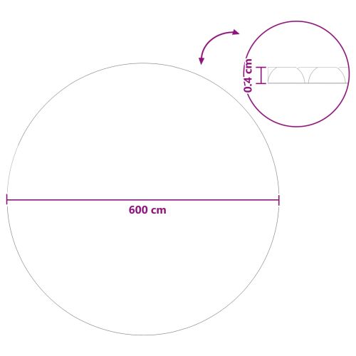 Покривало за басейн с високо качество Черно 600 cm ПЕ