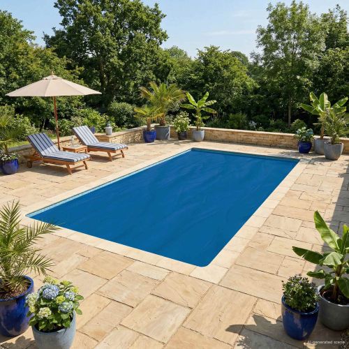 Покритие за басейн Синьо 800 x 400 см ПЕ