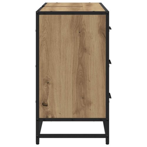 Шкаф за баня с чекмедже Дъб 80 x 33 x 60 см Инженерно дърво