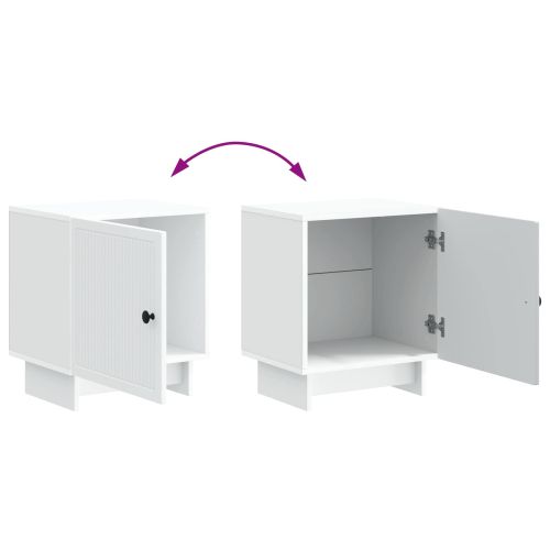 Нощен шкаф 2 pcs Бяло 43 x 34,5 x 50 см Инженерна дървесина