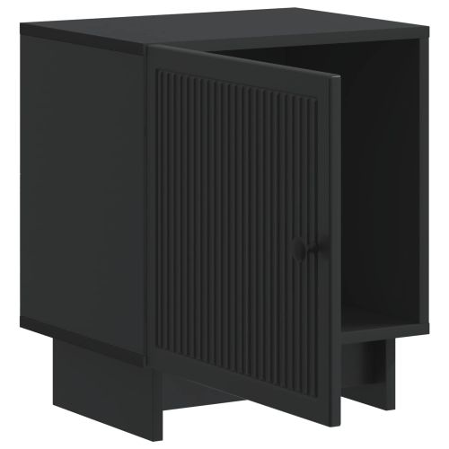 Нощен шкаф Черно 43 x 34,5 x 50 см Инженерна дървесина