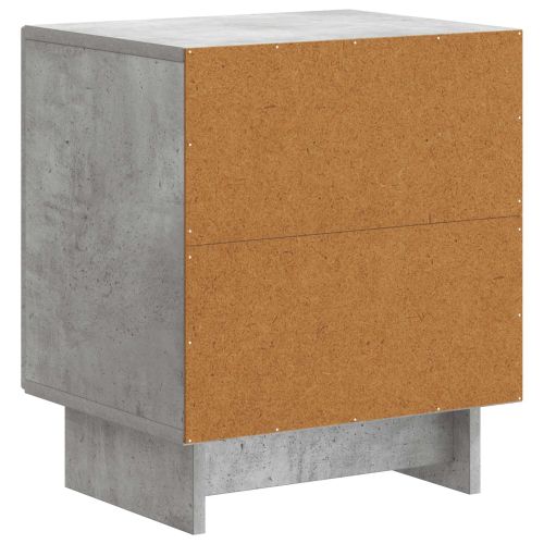Нощен шкаф Бетонно сиво 43 x 34,5 x 50 см Инженерна дървесина