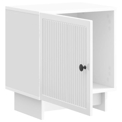Нощен шкаф 2 pcs Бял гланц 43 x 34,5 x 50 см