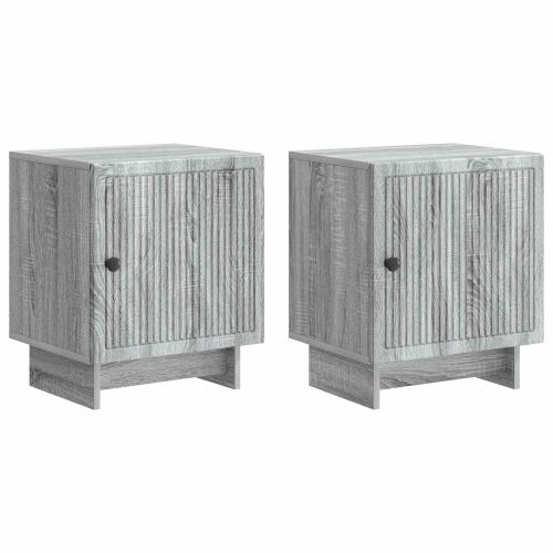 Нощен шкаф 2 pcs Сива сонома 43 x 34,5 x 50 см