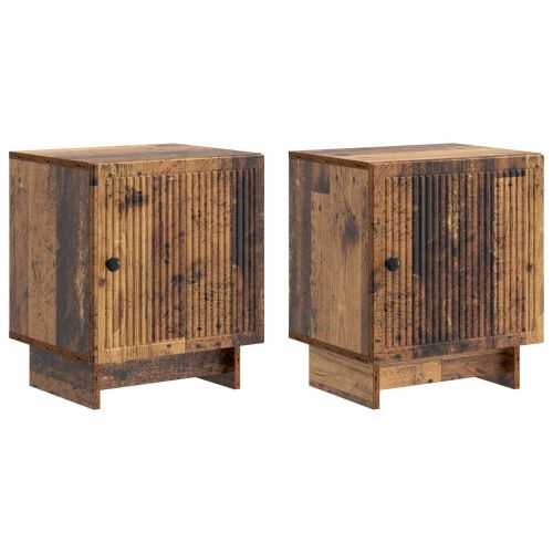 Нощен шкаф 2 pcs Старо дърво 43 x 34,5 x 50 см